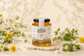 Image showing honey with spring flowers