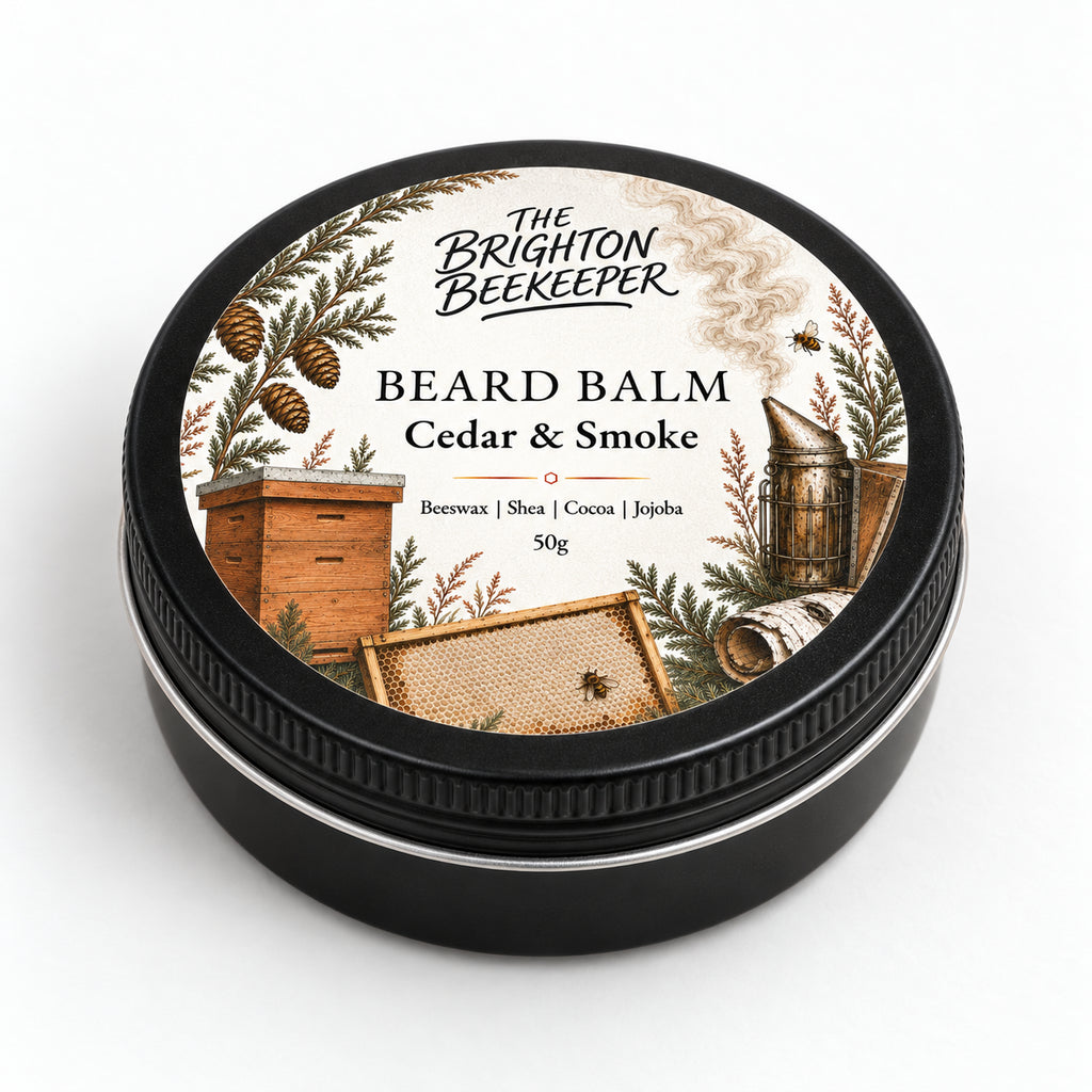 Cedar & Smoke Beard Balm 50 g in its black aluminium tin